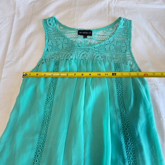My Michelle Turquoise Mini Dress - Picture 9 of 12
